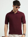 MOHICANS Men Self Design Polo Neck Pure