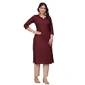 Moirai Airy Linen Long Kurtis for Women