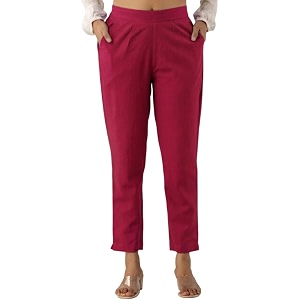 Moirai Cotton Regular Fit Woman Trousers Pants