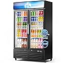 Mojgar Commercial Refrigerators, 28 Cu.Ft Beverage Fridge with 2 Glass Door