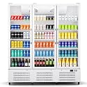 Mojgar Commercial Refrigerators,56 Cu.Ft Beverage Fridge with 3 Glass Door