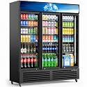 Mojgar Commercial Refrigerators, 56 Cu.Ft Beverage Fridge with 3 Glass Door