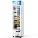 Mojgar Commercial Refrigerators, 7.5 Cu.Ft Beverage Fridge with Glass Door