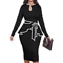 MOJICK Vintage Dress for Women Ruffle Bodycon