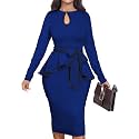 MOJICK Vintage Dress for Women Ruffle Bodycon