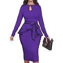 MOJICK Vintage Dress for Women Ruffle Bodycon
