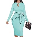 MOJICK Vintage Dress for Women Ruffle Bodycon