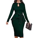 MOJICK Vintage Dress for Women Ruffle Bodycon