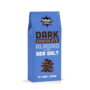 mojo bar thins - 70 dark chocolate almond with sea salt vegan portion controlled 108 gm