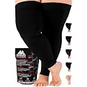 Mojo Compression Socks - 20-30mmHg Graduated Support Thigh-Hi Leg Sleeves with Grip Top - Reduces Swelling, Ideal for Varicose Veins, Lymphedema, DVT Treatment - 1 Pair
