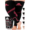 Mojo Compression Socks - 20-30mmHg Graduated Support Thigh-Hi Leg Sleeves with Grip Top - Reduces Swelling, Ideal for Varicose Veins, Lymphedema, DVT Treatment - 1 Pair