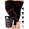 Mojo Compression Socks - 20-30mmHg Graduated Support Thigh-Hi Leg Sleeves with Grip Top - Reduces Swelling, Ideal for Varicose Veins, Lymphedema, DVT Treatment - 1 Pair