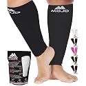 Mojo Compression Socks Footless for Women and Men 20-30mmHg - Extra Wide Plus Size Calf Sleeve - A604