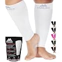 Mojo Compression Socks Footless for Women and Men 20-30mmHg - Extra Wide Plus Size Calf Sleeve - A604