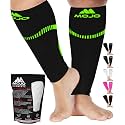 Mojo Compression Socks Footless for Women and Men 20-30mmHg - Extra Wide Plus Size Calf Sleeve - A604