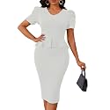 Mokayee Womens Summer Puff Sleeve V Neck