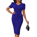 Mokayee Womens Summer Puff Sleeve V Neck