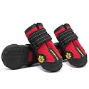 Truelove Dog Boots Waterproof Dog Shoes with Reflective Straps for Small Medium Large