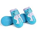 Truelove Dog Boots Waterproof Dog Shoes with Reflective Straps for Small Medium Large