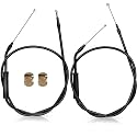 MoKitDora 38.56" Throttle Idle Cable Set for 2004-2006 Harley Sportster 12" XL Handlebar Black Vinyl Coated