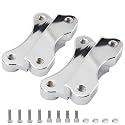 MokitDora Front Fender Spacer Bracket Relocator Riser Kit Compatible with 1986-2017 Harley Softail 21" Wheel Model, Chrome