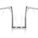 MoKitDora Sportster Dyna Softail 14” Rise Ape Hangers 1.25” Fat 1" Clamp Handlebar Z Bars for Harley XL 883/1200,1994-up Road King &amp; 1998-2013 Road Glide, Chrome