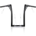 MoKitDora Sportster Dyna Softail Road King Road Glide Ape Hanger Handlebar 16" Rise 1-1/4” Fat 1" Clamp Batwing Apes Z Bars for Harley XL883 1200, Black