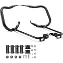 MoKitDora Touring Rear Saddlebag Bracket Guard Bars 1.25" Compatible with 2014-up Harley Street Road Electra Glide Road King Round, Gloss Black