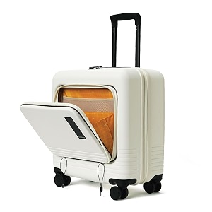 mokobara the cabin overnighter polycarbonate hardsided luggage  8 wheel trolley bag suitcase with built in tsa lock for men and woman still loading brownray limited edition