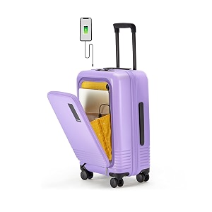 mokobara the cabin pro luggage 58cms cabin size german makrolon poly-carbonate hard sided 8 hinomoto wheels suitcase trolley space blue - blue polycarbonate hinimoto wheels