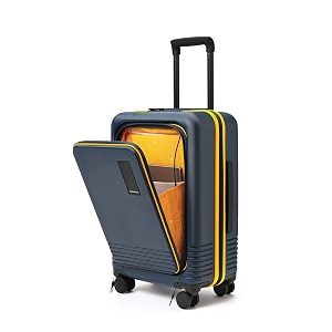 mokobara iconic cabin pro 15 inch laptop trolley 58cm 40l navy amp yellow