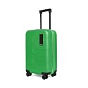 MOKOBARA Em Cabin Luggage Polycarbonate Small Size 8 Wheel Trolly Luggage Hardsided Green Suitcase with Built in TSA Lock Hinomoto Wheels-Heavy Dose