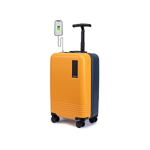 mokobara the float cabin luggage polycarbonate 8 wheel trolly luggage hardsided suitcase with built in tsa lock beach sunrise limited edition