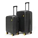 MOKOBARA The Hovercraft Expandable Luggage | Polypropylene 8 Wheel Trolly Luggage Hardsided Suitcase with Built in TSA Lock Travel Suitcase for Men & Women (Set of 2, Crypto)