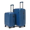 MOKOBARA The Hovercraft Expandable Luggage | Polypropylene 8 Wheel Trolly Luggage Hardsided Suitcase with Built in TSA Lock Travel Suitcase for Men & Women (Set of 2, Ocean)