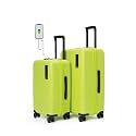 Mokobara The Set of Polycarbonate Hardsided Luggage | 8 Wheel Trolley, with USB Charging Socket (Cabin Only) Travel Suitcase for Men & Women (The Set of 2, Happy Green)