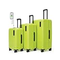 Mokobara The Set of Polycarbonate Hardsided Luggage | 8 Wheel Trolley Bag, with USB Charging Socket (Cabin Only) Travel Suitcase for Men &amp; Women (The Set of 3, Happy Green)