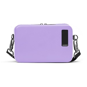 mokobara moko mini sling bag hard shell travel crossbody pouch lavender