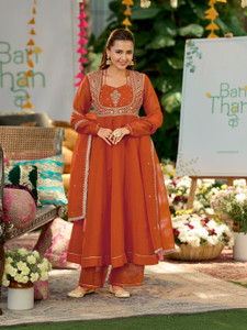 MOKOSH Women Kurta Palazzo Dupatta Set