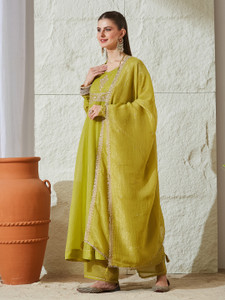 MOKOSH Women Kurta Palazzo Dupatta Set