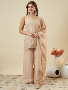 MOKOSH Women Kurta Sharara Dupatta Set