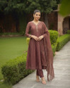 MOKOSH Women Pure Silk Kurta Pant Dupatta