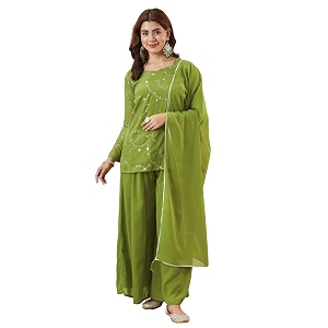 MOKOSH Womens Georgette Short Kurti Palazzo with