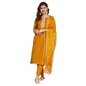MOKOSH Womens Silk Blend Embroidered Kurta Pant