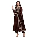 MOKOSH Womens Silk Embroidery Anarkali Kurta Pant