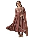 MOKOSH Womens Silk Embroidery Anarkali Kurta Pant