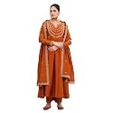 MOKOSH Womens Silk Embroidery Anarkali Kurta Pant