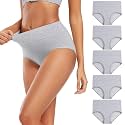 Molasus Women's Cotton Underwear High Waisted Full Coverage Ladies Panties (Regular &amp; Plus Size)