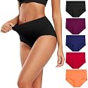 Molasus Women's Cotton Underwear High Waisted Full Coverage Ladies Panties (Regular &amp; Plus Size)