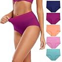 Molasus Women's Cotton Underwear High Waisted Full Coverage Ladies Panties (Regular &amp; Plus Size)